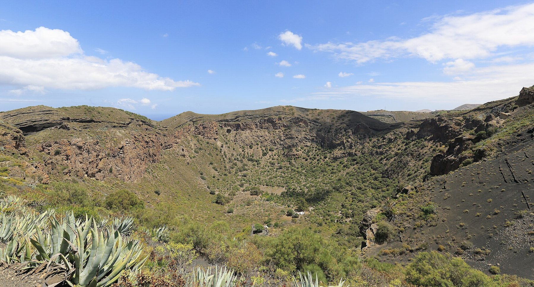 La Caldera de Bandama vista desde el borde