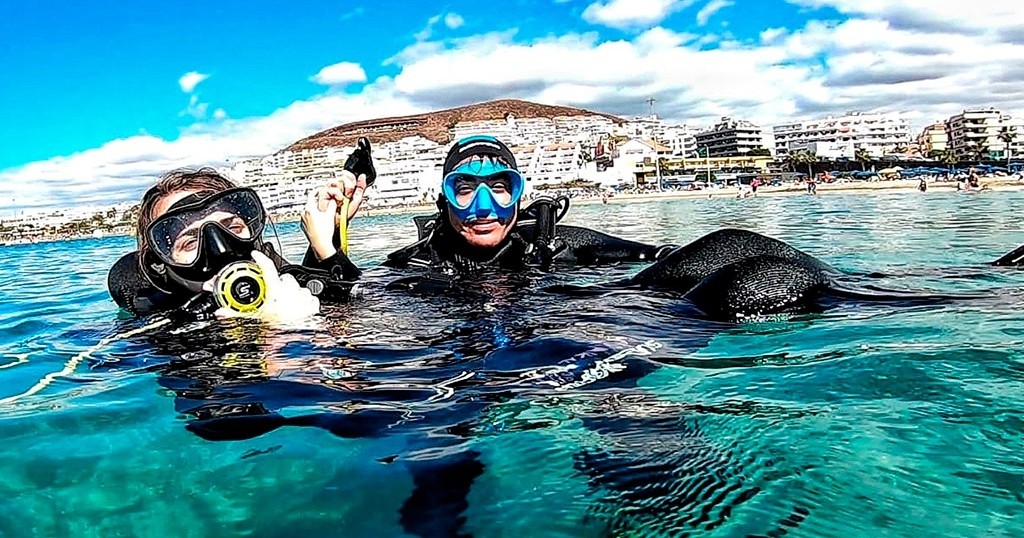 Bautizo de buceo en el sur de Tenerife